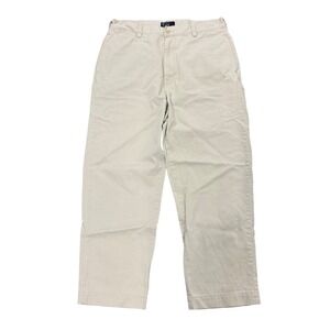 Vintage Polo Ralph Lauren Mens Carpenter Chino Pants Khaki Tan Size 34W